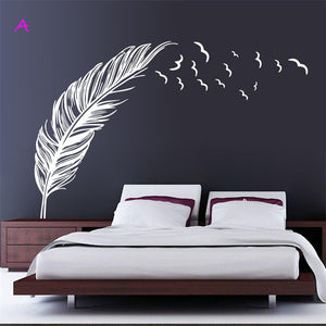 Flying Feather Wall Stickers