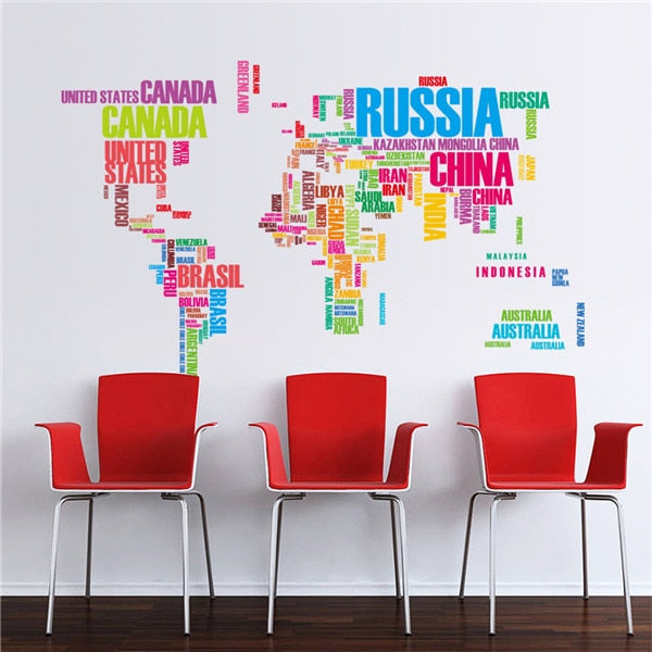 World Map Sticker