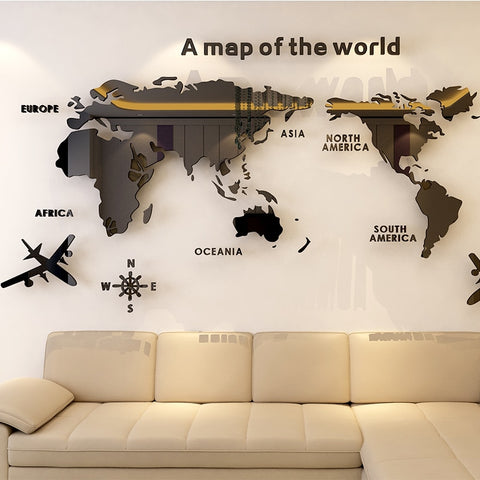 World map Acrylic  stickers