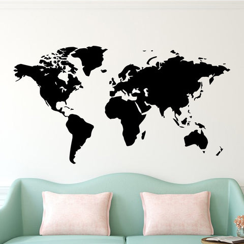 World Map for House Living Room Stickers